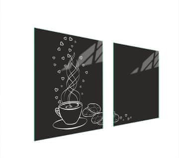 shumee STEKLENA ZAŠČITNA PLOŠČA ZA ŠTEDILNIK 85x52 COFFEE