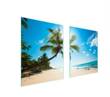 shumee STEKLENA ZAŠČITNA PLOŠČA ZA ŠTEDILNIK 85x52 BEACH