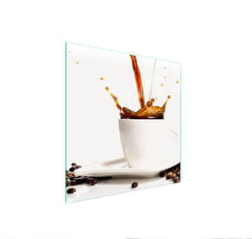 shumee STEKLENA ZAŠČITNA PLOŠČA ZA ŠTEDILNIK 50x52 COFFEE