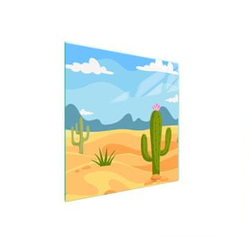 shumee STEKLENA ZAŠČITNA PLOŠČA ZA ŠTEDILNIK 50x52 CACTUS