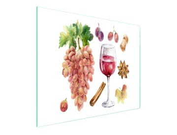 shumee STEKLENA REZALNA DESKA 52x30 VINO