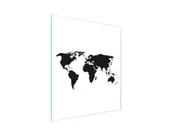 shumee STEKLENA DESKA ZA REZANJE 45x52 ZEMLJEVID