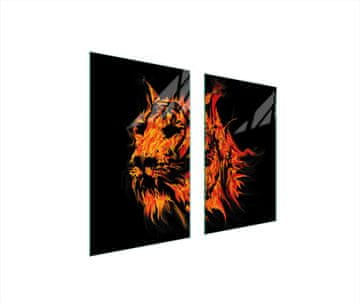shumee STEKLENA ZAŠČITNA PLOŠČA ZA ŠTEDILNIK 75x52 TIGER