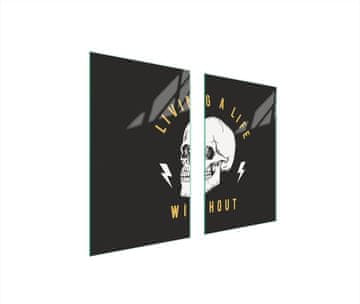 shumee STEKLENA ZAŠČITNA PLOŠČA ZA ŠTEDILNIK 75x52 SKULL