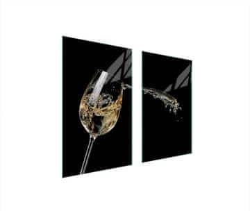 shumee STEKLENA ZAŠČITNA PLOŠČA ZA ŠTEDILNIK ZA VINO 75x52