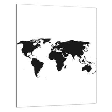 shumee STEKLENA DESKA ZA REZANJE 40x52 Zemljevid