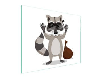 shumee STEKLENA DESKA ZA REZANJE 52x40 RACCOON