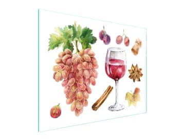 shumee STEKLENA REZALNA DESKA 52x40 VINO