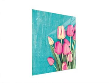shumee STEKLENA DESKA ZA REZANJE 45x52 TULIPANI