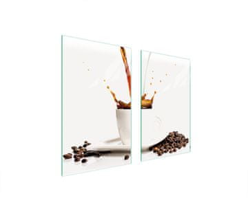 shumee STEKLENA ZAŠČITNA PLOŠČA ZA ŠTEDILNIK 75x52 COFFEE