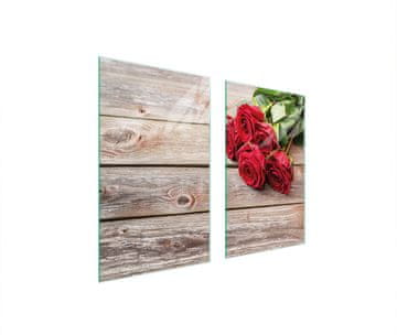 shumee STEKLENA ZAŠČITNA PLOŠČA ZA ŠTEDILNIK 75x52 ROSES