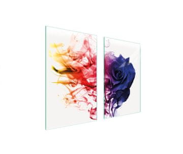 shumee STEKLENA ZAŠČITNA PLOŠČA ZA ŠTEDILNIK 75x52 ROSE