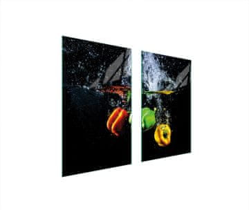 shumee STEKLENA ZAŠČITNA PLOŠČA ZA ŠTEDILNIK 75x52 PEPPER