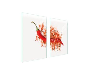 shumee STEKLENA ZAŠČITNA PLOŠČA ZA ŠTEDILNIK 75x52 CHILLI