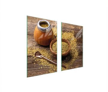 shumee STEKLENA ZAŠČITNA PLOŠČA ZA ŠTEDILNIK 75x52 YERBA