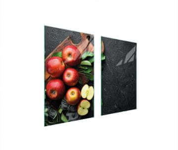 shumee STEKLENA ZAŠČITNA PLOŠČA ZA ŠTEDILNIK 75x52 APPLE