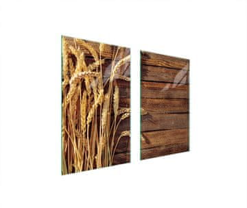 shumee STEKLENA ZAŠČITNA PLOŠČA ZA ŠTEDILNIK 75x52 WHEAT