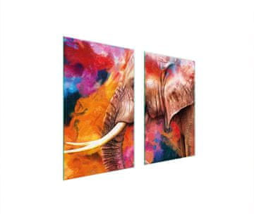 shumee STEKLENA ZAŠČITNA PLOŠČA ZA ŠTEDILNIK 75x52 ELEPHANT