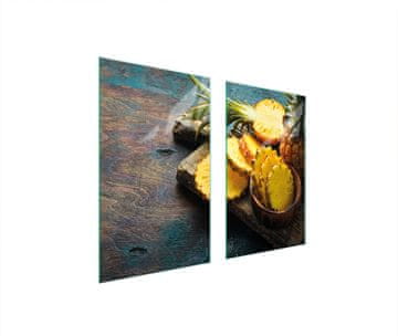 shumee STEKLENA ZAŠČITNA PLOŠČA ZA ŠTEDILNIK 75x52 ANANAS