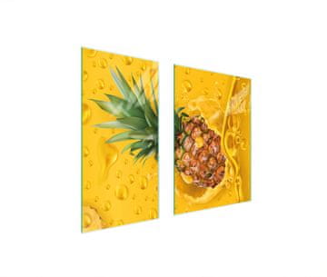 shumee ZAŠČITNA STEKLENA KROŽNIKA 75x52 ANANAS