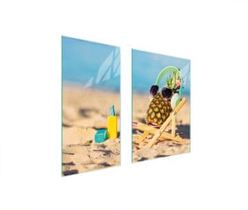 shumee ZAŠČITNA STEKLENA KROŽNIKA 75x52 ANANAS