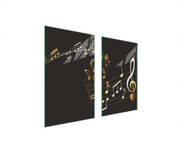 shumee STEKLENA ZAŠČITNA PLOŠČA ZA ŠTEDILNIK 75x52 MUSIC