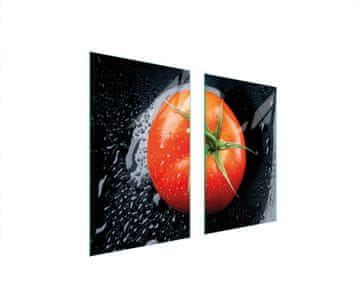 shumee STEKLENA ZAŠČITNA PLOŠČA ZA ŠTEDILNIK 75x52 TOMATO