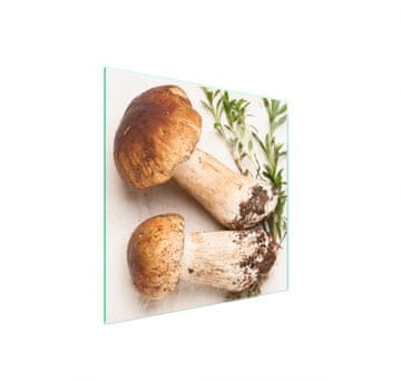 shumee STEKLENA ZAŠČITNA PLOŠČA ZA ŠTEDILNIK 50x52 GOBE