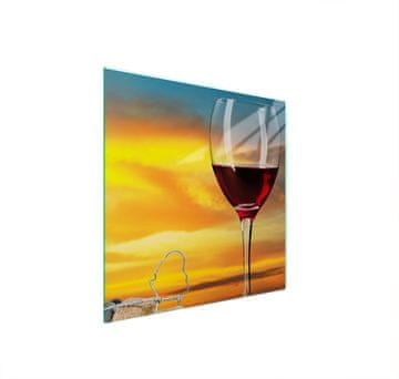 shumee STEKLENA ZAŠČITNA PLOŠČA ZA ŠTEDILNIK ZA VINO 50x52