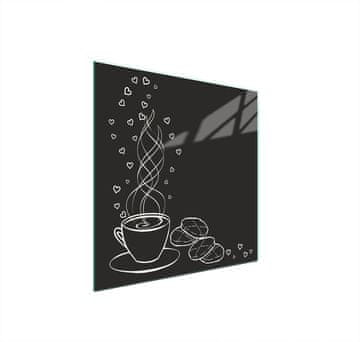 shumee STEKLENA ZAŠČITNA PLOŠČA ZA ŠTEDILNIK 50x52 COFFEE