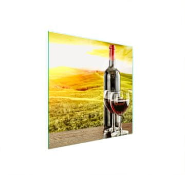 shumee STEKLENA ZAŠČITNA PLOŠČA ZA ŠTEDILNIK ZA VINO 50x52