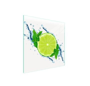 shumee STEKLENA ZAŠČITNA PLOŠČA ZA ŠTEDILNIK 50x52 LIME