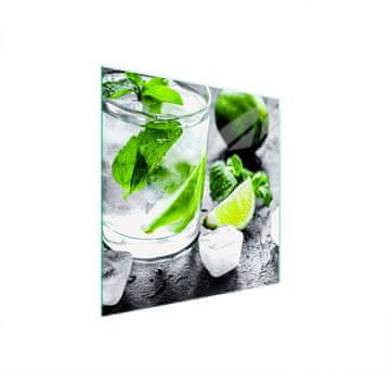 shumee STEKLENA ZAŠČITNA PLOŠČA ZA ŠTEDILNIK 50x52 LIME
