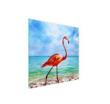 shumee STEKLENA ZAŠČITNA PLOŠČA ZA ŠTEDILNIK 50x52 FLAMINGO