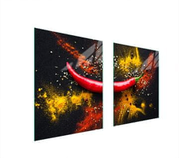 shumee STEKLENA ZAŠČITNA PLOŠČA ZA ŠTEDILNIK 85x52 CHILLI