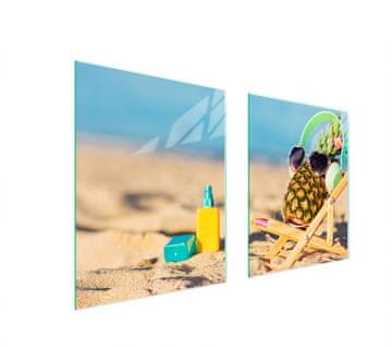 shumee STEKLENA ZAŠČITNA PLOŠČA ZA ŠTEDILNIK 85x52 ANANAS