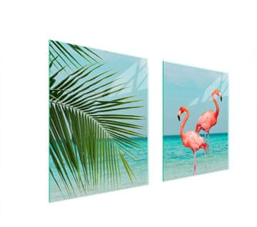 shumee STEKLENA ZAŠČITNA PLOŠČA ZA ŠTEDILNIK 85x52 FLAMINGO