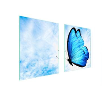 shumee STEKLENA ZAŠČITNA PLOŠČA ZA ŠTEDILNIK 85x52 BUTTERFLY