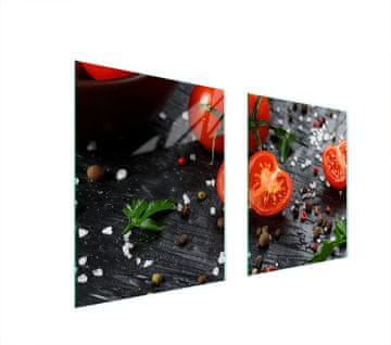 shumee STEKLENA ZAŠČITNA PLOŠČA ZA ŠTEDILNIK 85x52 TOMATO