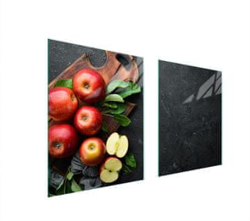 shumee STEKLENA ZAŠČITNA PLOŠČA ZA ŠTEDILNIK 85x52 APPLE