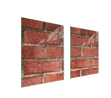shumee ZAŠČITNA STEKLENA PLOŠČA ZA ŠTEDILNIK 85x52 BRICK