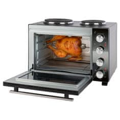 ProfiCook PC-KK1302 4v1 mini pečica z kuhalnima ploščama, 32 L, 1500 W