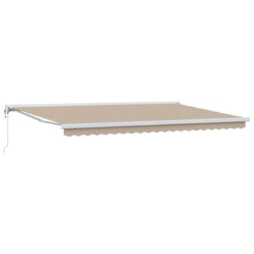 Vidaxl Senčnik Bež 500 x 300 x 165 cm Poliester in aluminij