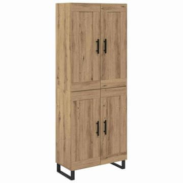 Vidaxl Visok predalnik Umetni hrast 69,5 x 34 x 180 cm Konstruiran les