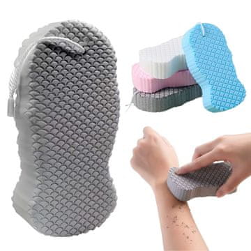 Netscroll Gobica za piling telesa, dvojna tekstura, za občutljivo kožo in otroke, ExfoSponge