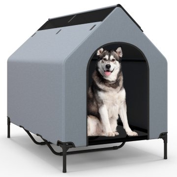 Northix Dvignjena nepremočljiva pasja uta in postelja 84x132x114 cm