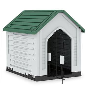 Northix Plastična pasja uta z zaklepnimi vrati in prezračevanjem 66,5x52x60 cm