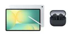 Samsung Galaxy Tab S10 FE+ tablični računalnik, 8/128GB, Wi-Fi, srebrn+Buds3 FE (SM-X620NZSREUE - 1)