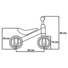Disney DISNEY Minnie Mouse Dekliško štirikolesno kolo brez pedala, lahko, kovinsko, prvo kolo, voziček 1+