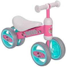Disney DISNEY Minnie Mouse Dekliško štirikolesno kolo brez pedala, lahko, kovinsko, prvo kolo, voziček 1+
